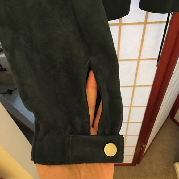 BCBG Beautiful dark blue suede jacket bomber - Picture 8 of 8